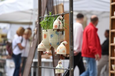 Der Töpfermarkt in Gmunden, Salzkammergut, Oberösterreich, Ös Der Töpfermarkt in Gmunden, Salzkammergut, Oberösterreich, Ös