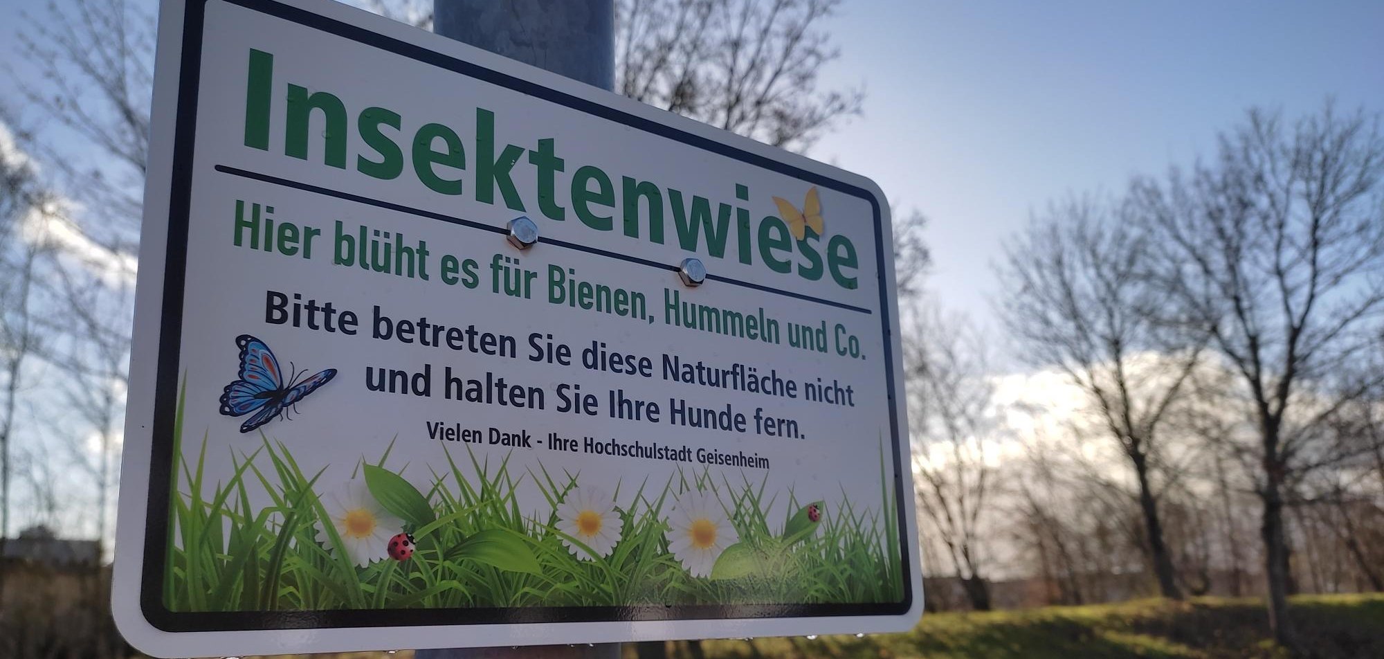 Schild der Insektenwiese