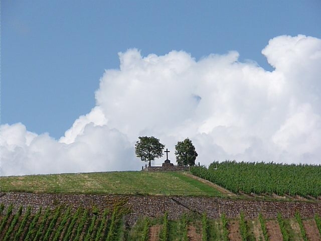 Gipfelkreuz des Rothenbergs aus der Ferne