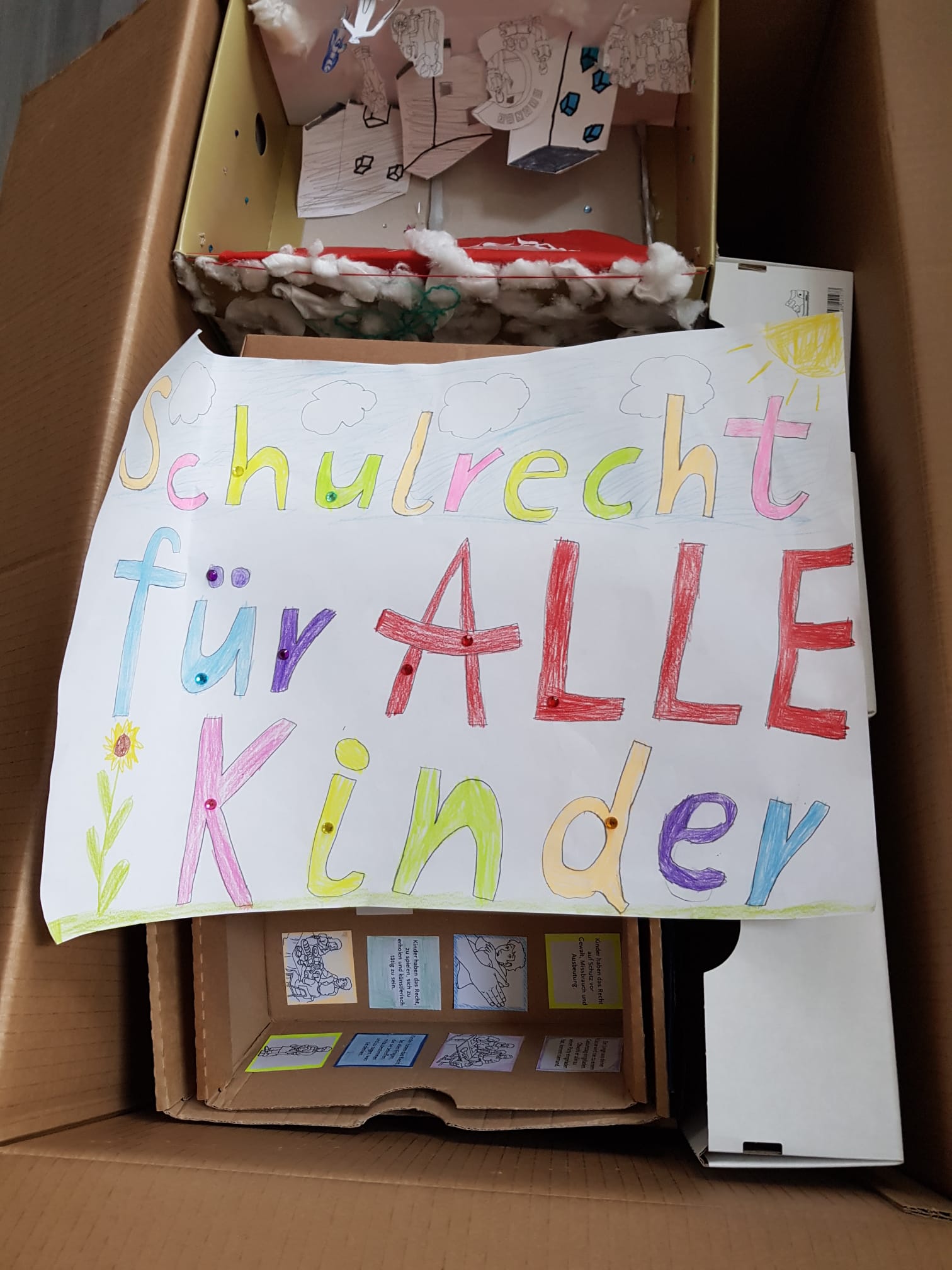 Schulrechte für alle Kinder Plakat