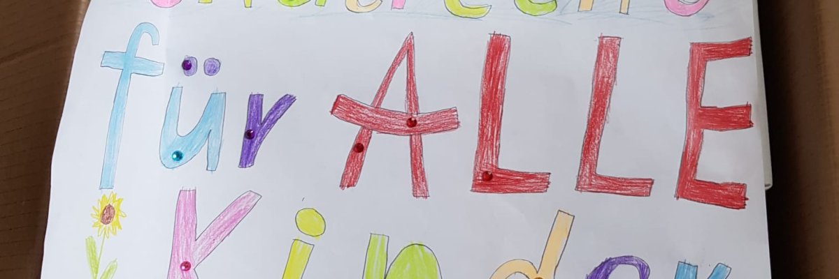 Schulrechte für alle Kinder Plakat