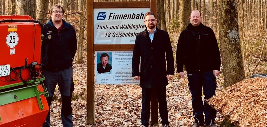 Außendienstleiter Prinz von Hessen Martin Walther, Bürgermeister Christian Aßmann, Leiter Städtischer Bauhof Matthias Kühchen