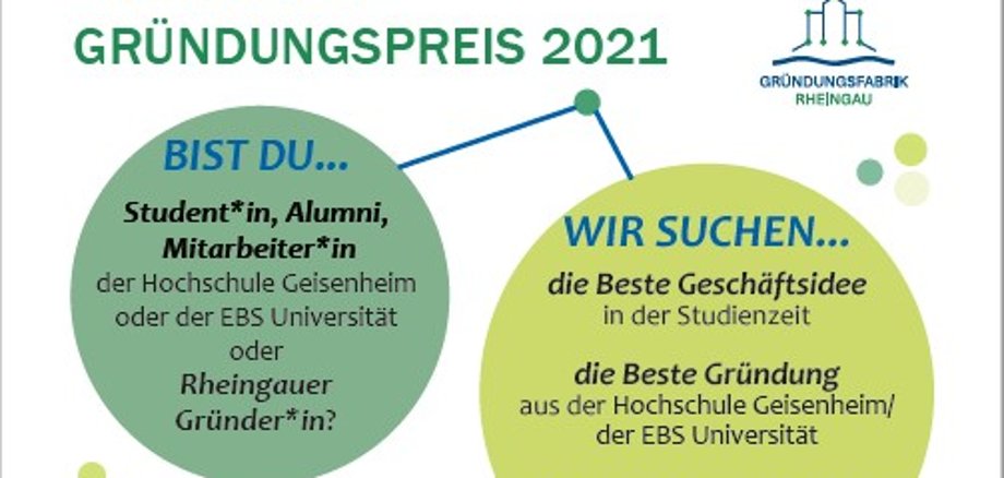 Werbung für Rheingauer Gründungspreis 2025