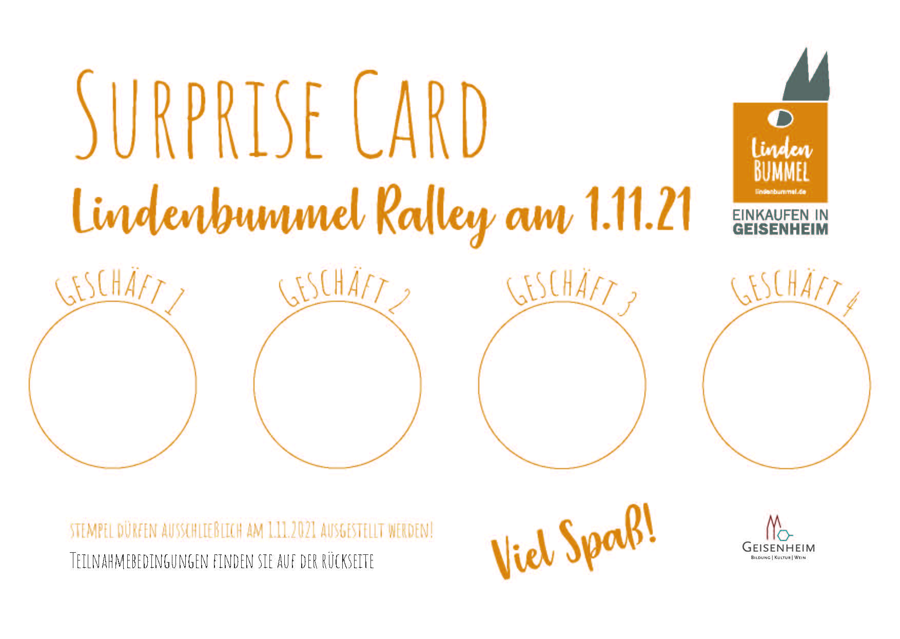 Stempelkarten Gewinnspiel Lindenbummel