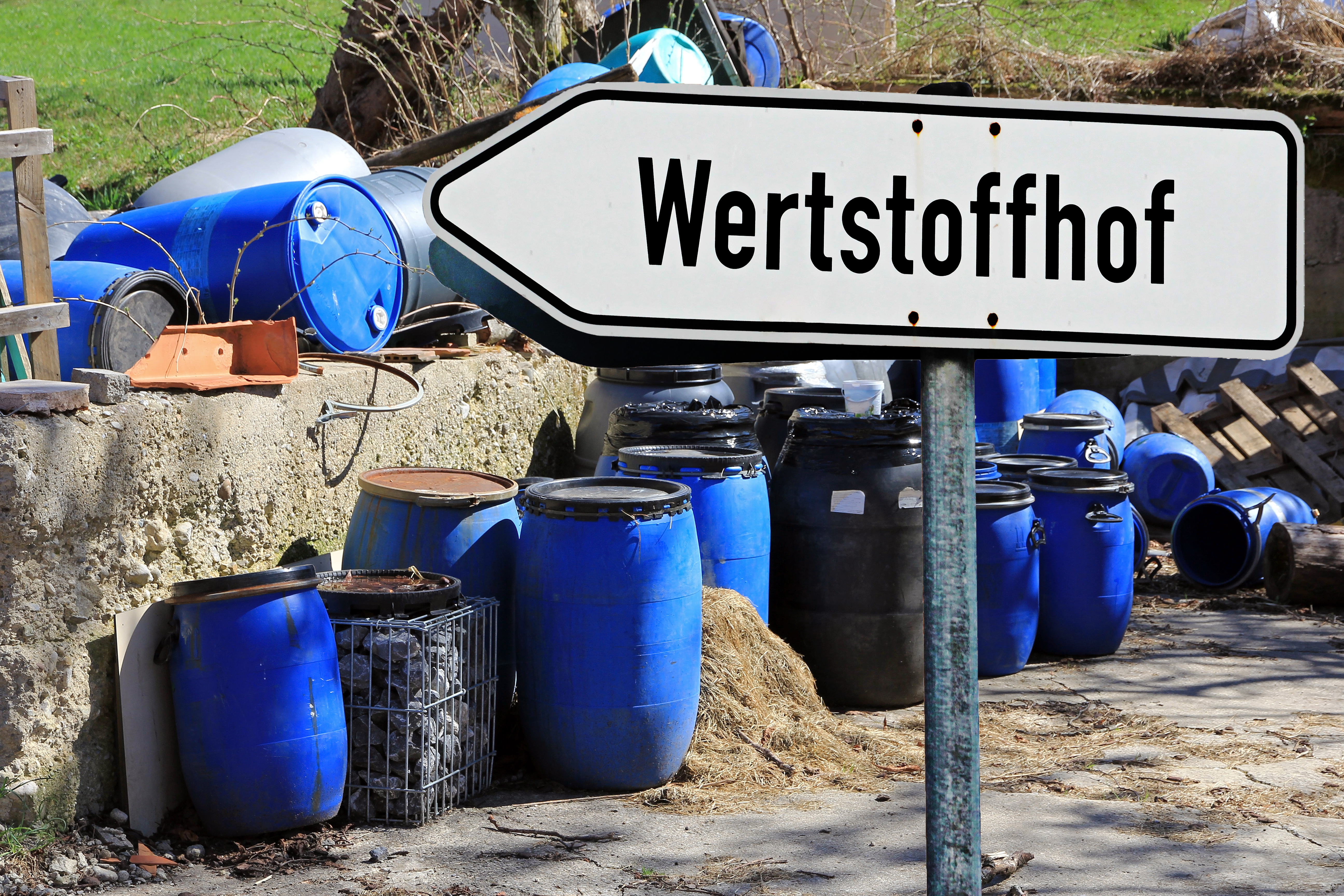 Wiederverwertbarer Müll gehört auf den Wertstoffhoff