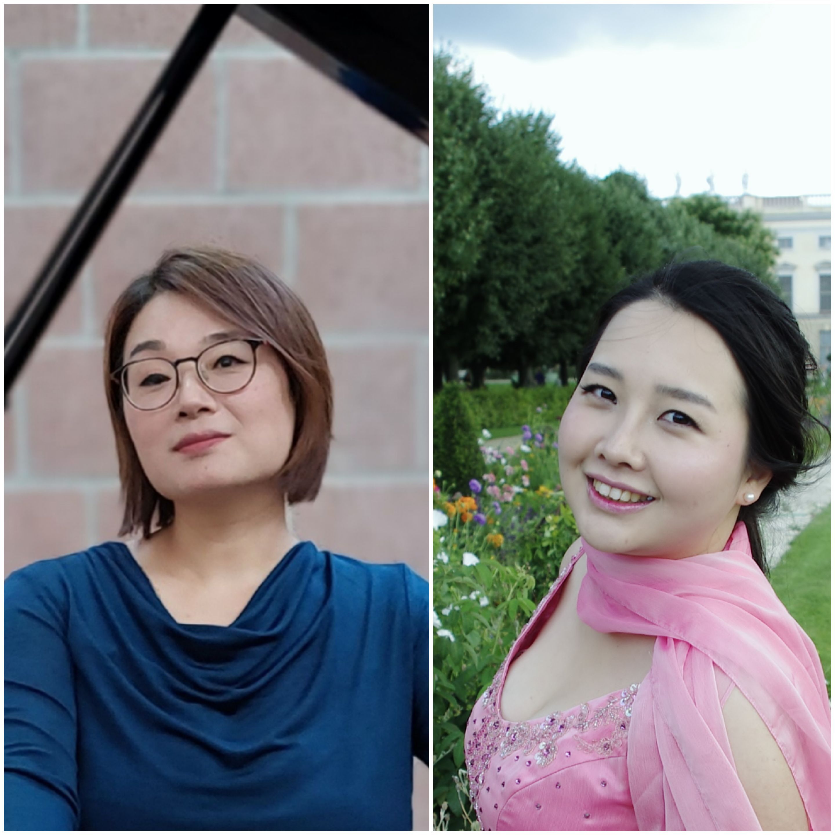 von links nach rechts Jeong Hwa Fischer  und Sopranistin Sue Kyung Voges