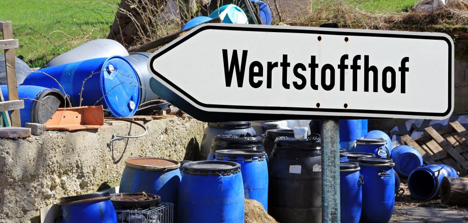 Schild Wertstoffhof