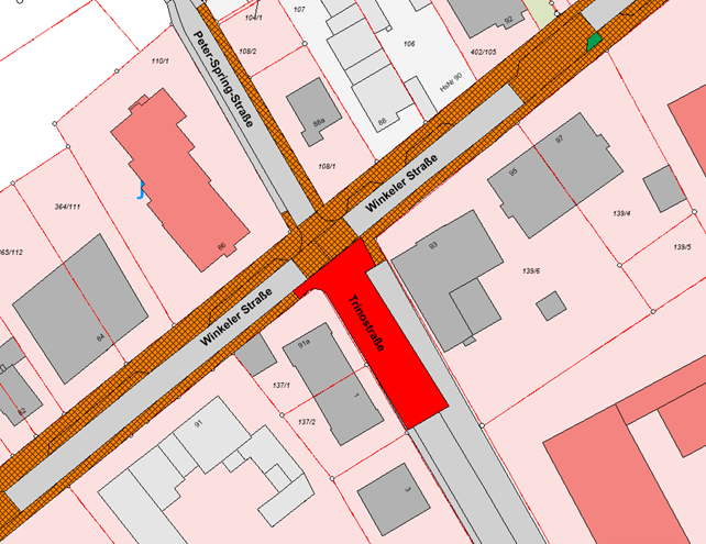 Plan der Sperrung der Trino-Straße für den Glasfaserausbau