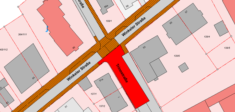 Plan der Sperrung der Trino-Straße für den Glasfaserausbau
