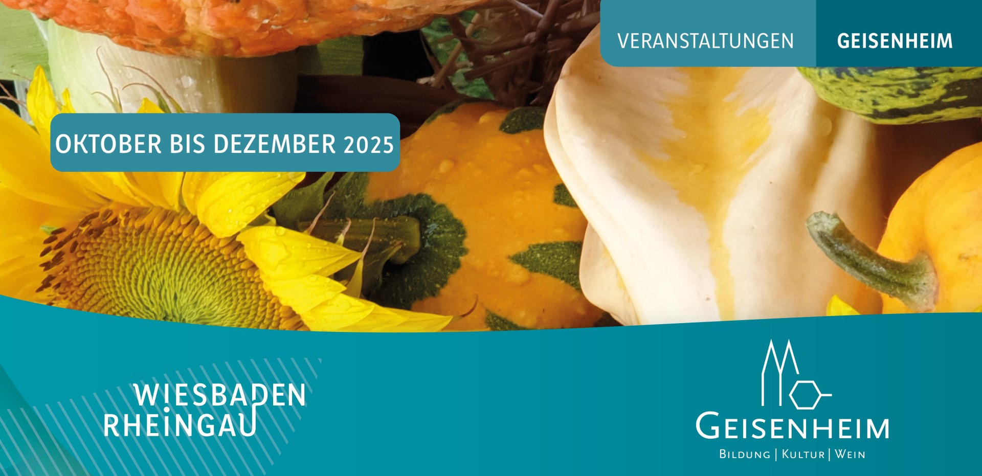 Deckblatt des Flyers mit Kürbissen