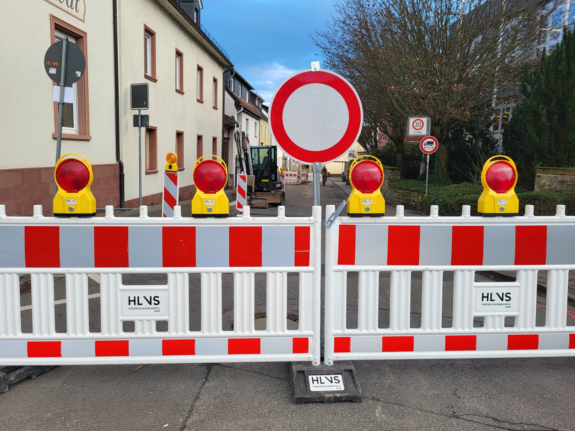 Straßensperrung wegen Bauarbeiten