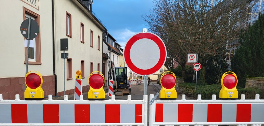 Straßensperrung wegen Bauarbeiten