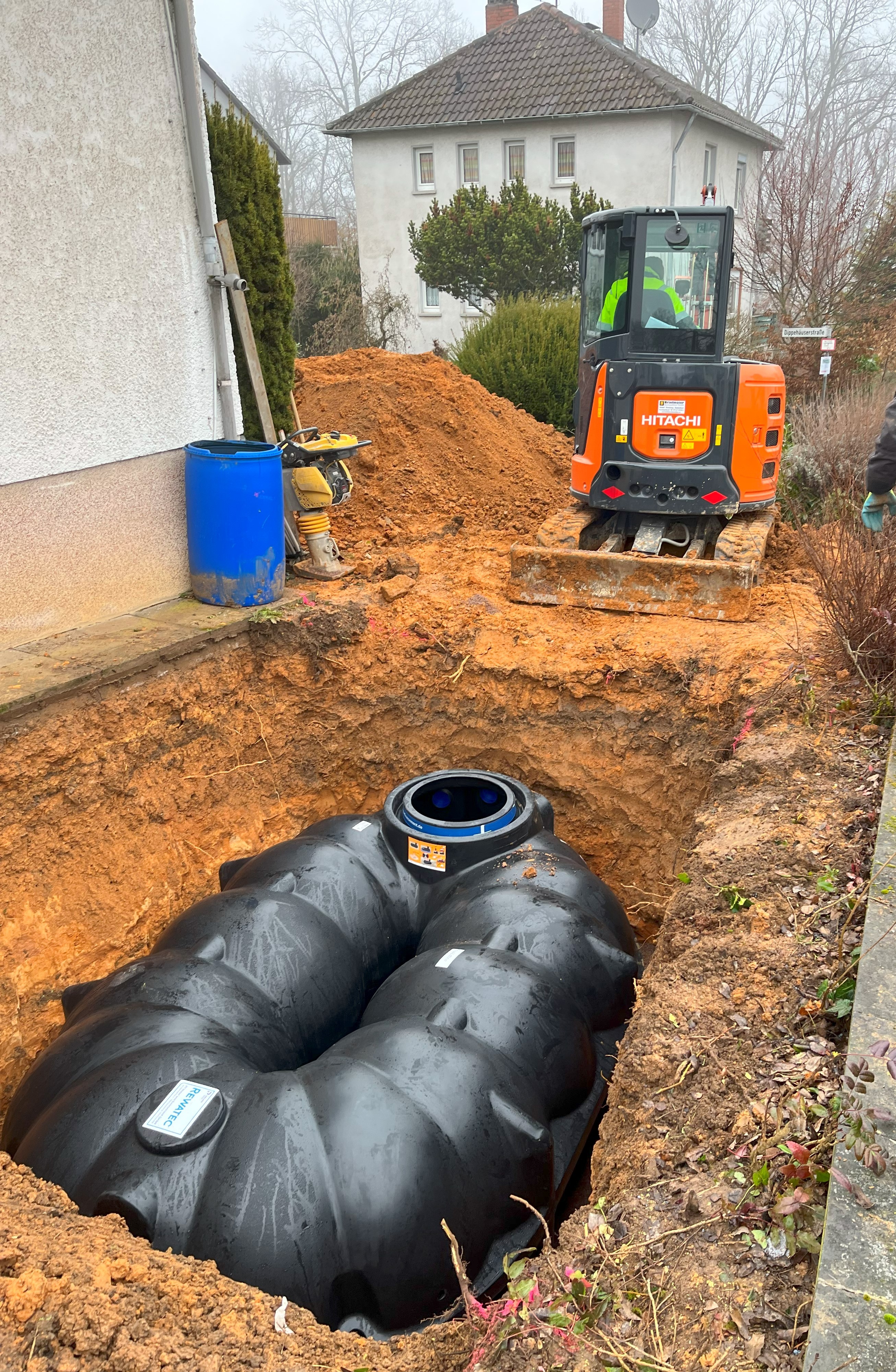 Bauarbeiten an einer Straße