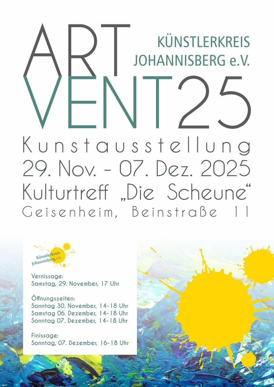 Plakat Künstlerkreise Johannisberb Artvent