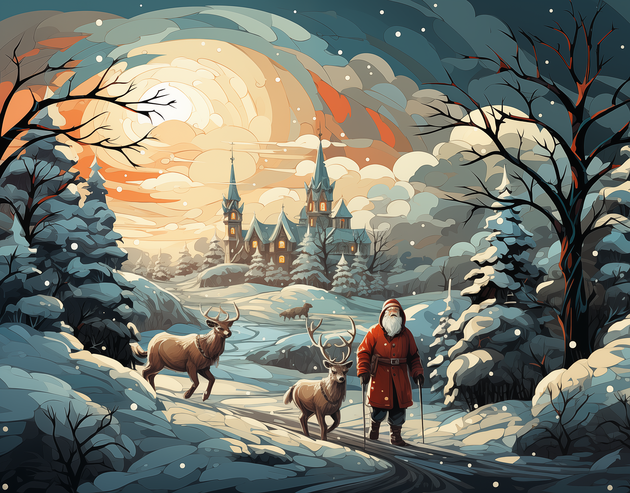 Nikolaus in Schnellandschaft