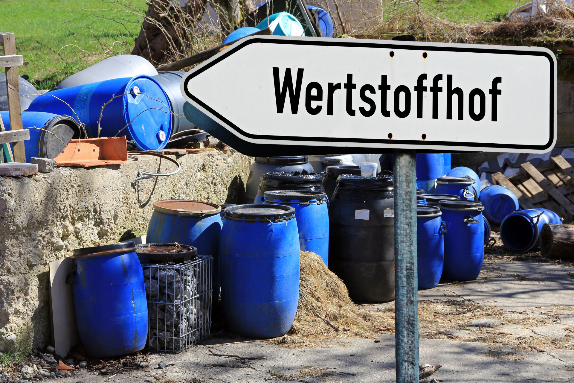 Wiederverwertbarer Müll gehört auf den Wertstoffhoff