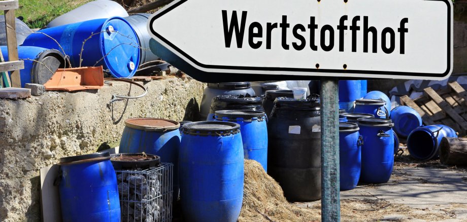 Wiederverwertbarer Müll gehört auf den Wertstoffhoff