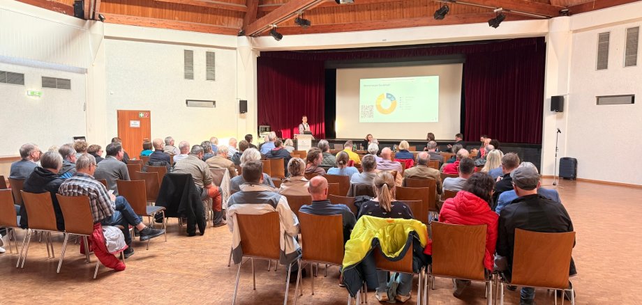 Bild der Bürgerversammlung im April im Rheingau Atrium