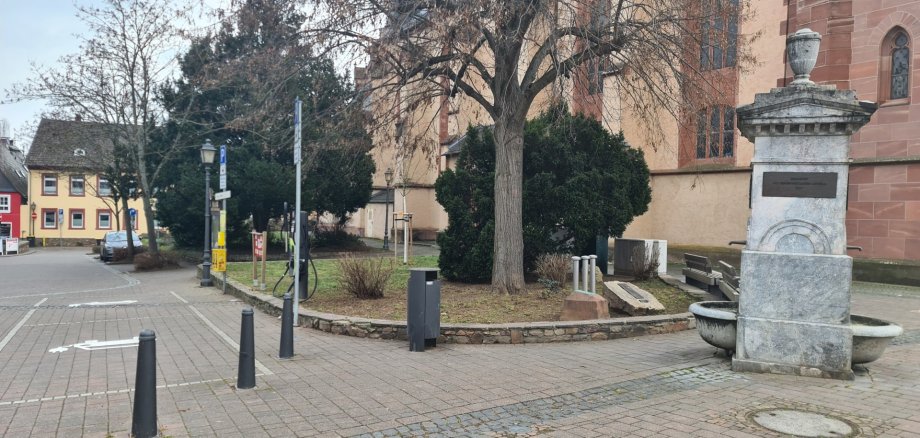 Ort für die Probebohrung Domplatz