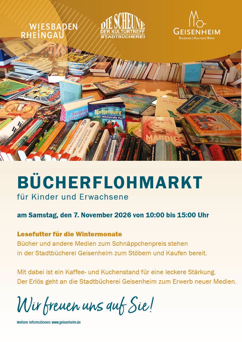 Plakat Bücherflohmarkt