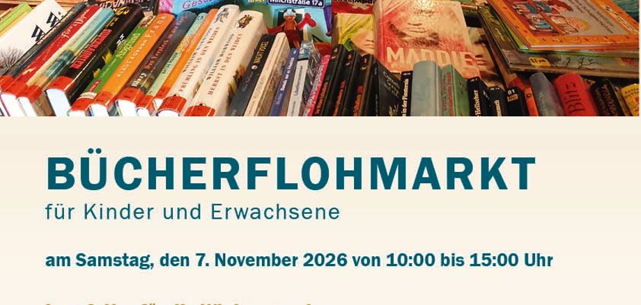 Plakat Bücherflohmarkt