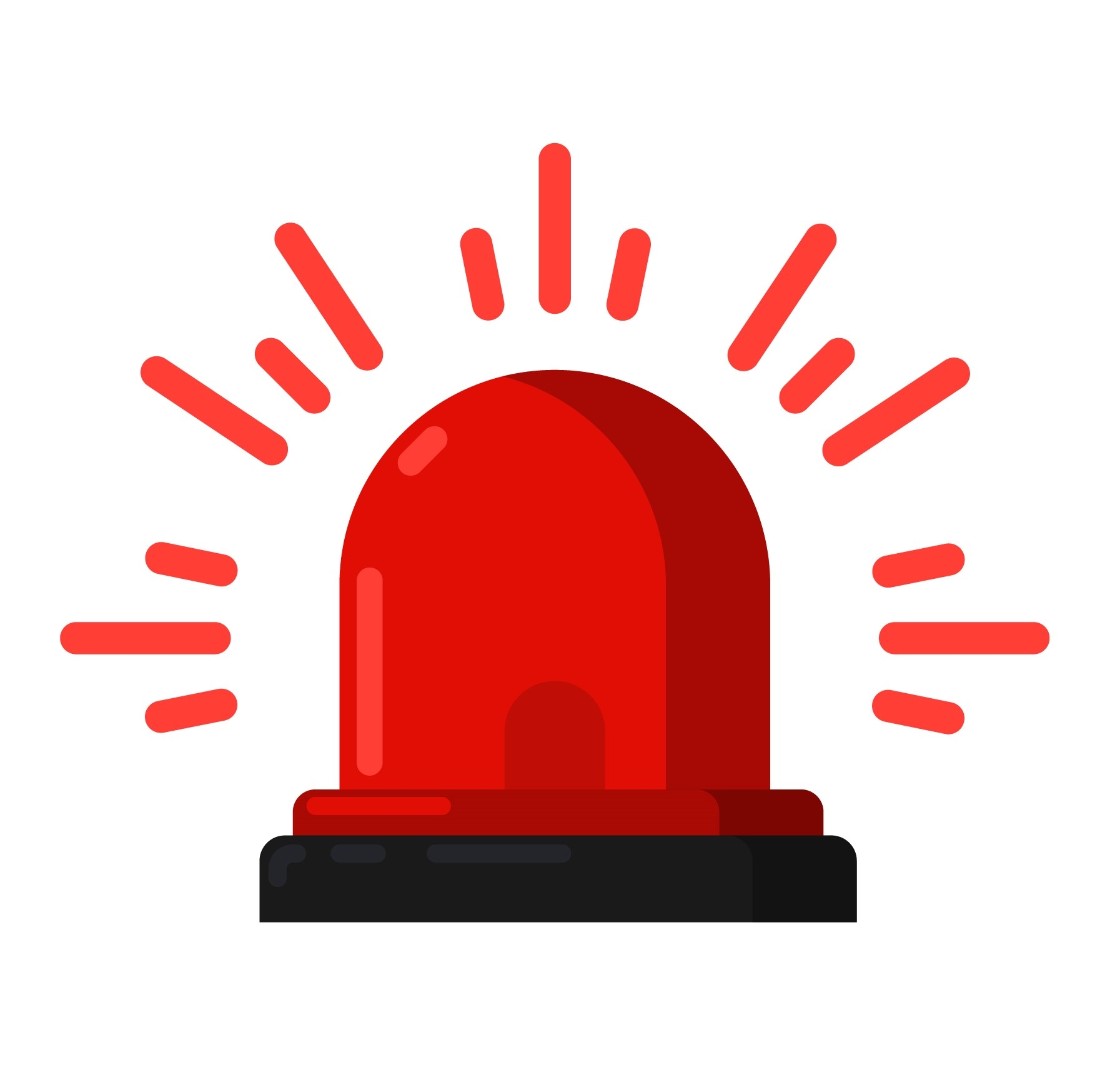 rot leuchtende Sirene