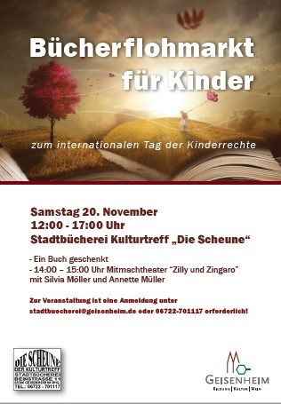 Flyer für den Kinder-Bücherflohmarkt