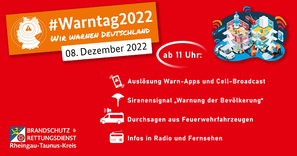 Ankündigung zu dem Warntag Deutschland