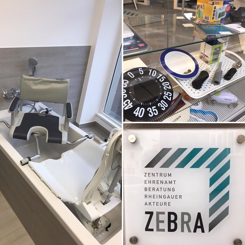 Badewannensitz und Logo von ZEBRA