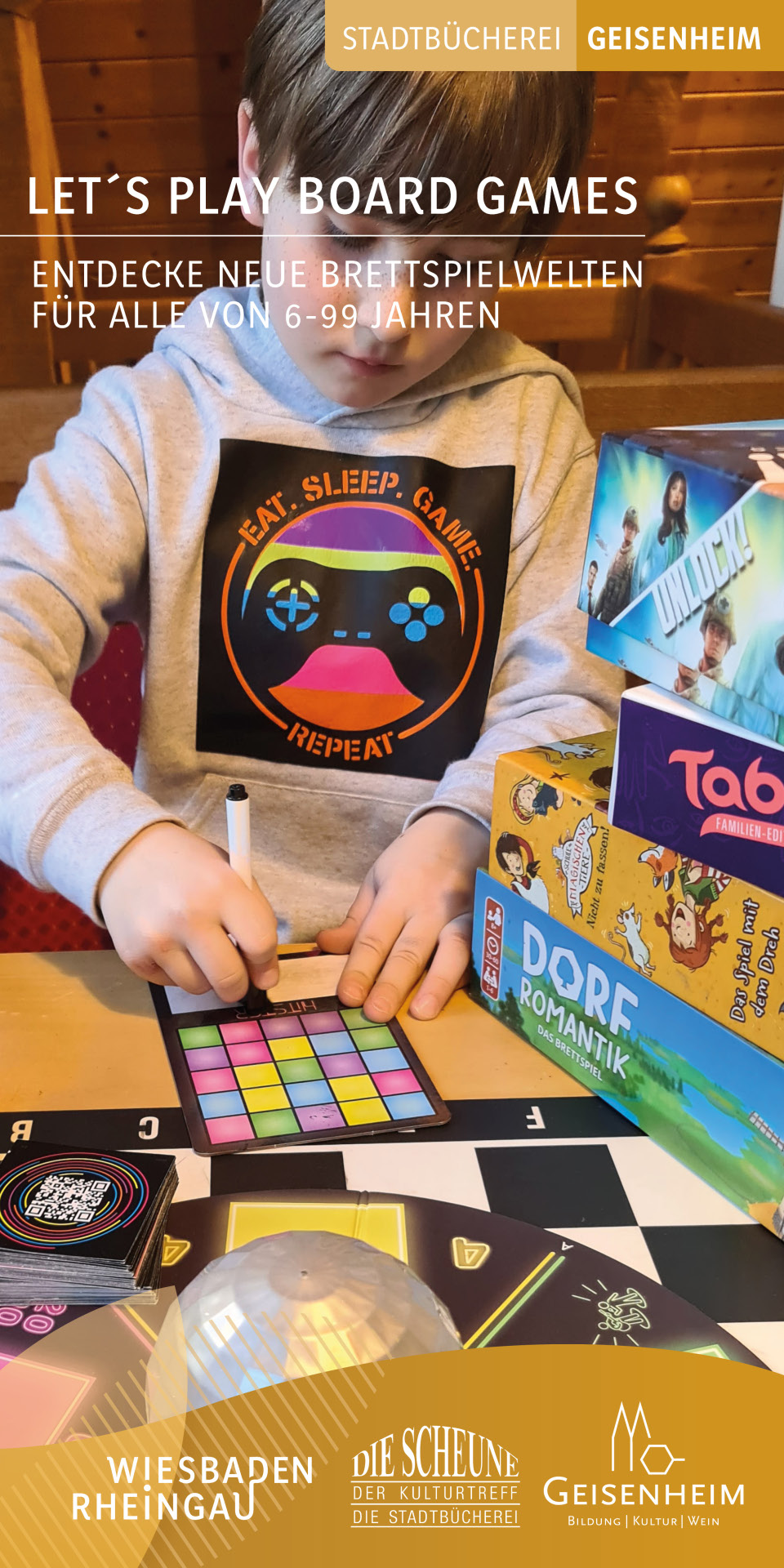 Flyer Let´s Play Mensch mit Spielen