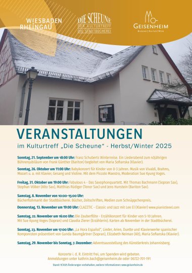 Flyer Scheune Herbst Winter 2025